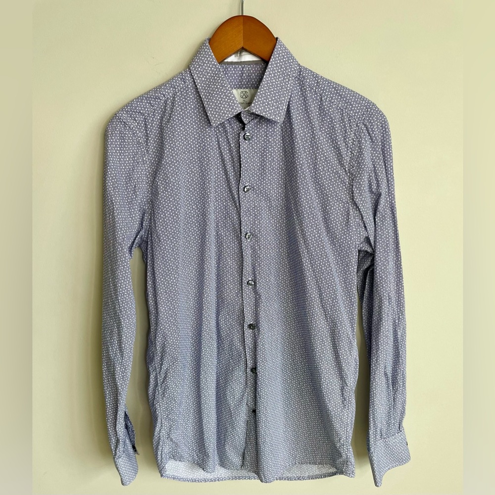 Christian Lacroix Men’s Sz S 14 1/2 Contemporary Fit Button Down Shirt Geometric